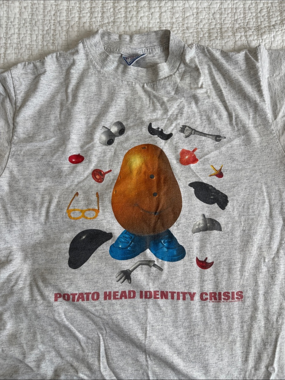 1995 Mr Potato Head Identity crisis Made in USA all sport tag vintage tee